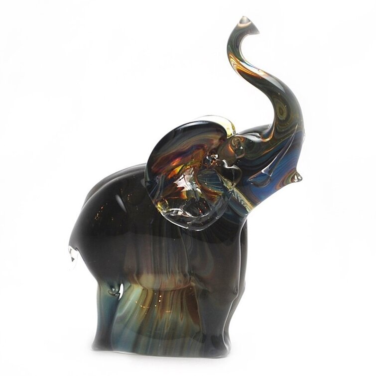 Murano Glass Elephant Figurine Calcedonia